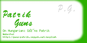 patrik guns business card